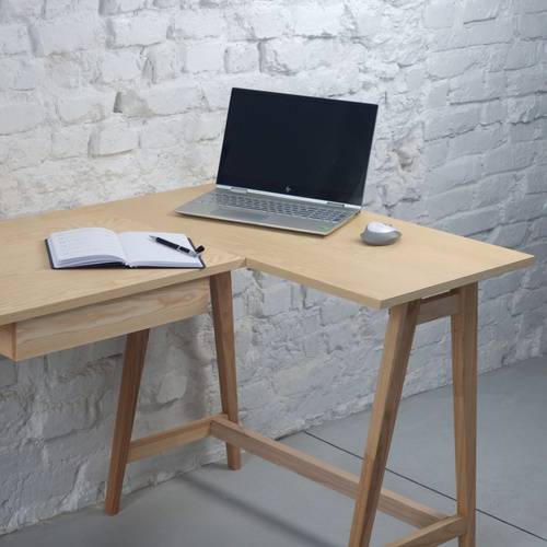 Ragaba LUKA Ash L-Shaped Desk W115cm x D85cm Right Hand Letzte 2 Tage