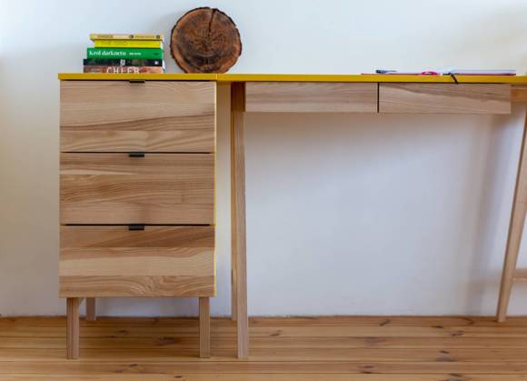 Ragaba LUKA 3-Drawer Storage Cabinet W41xD50cm Broom Yellow Sonderangebot der Fabrik