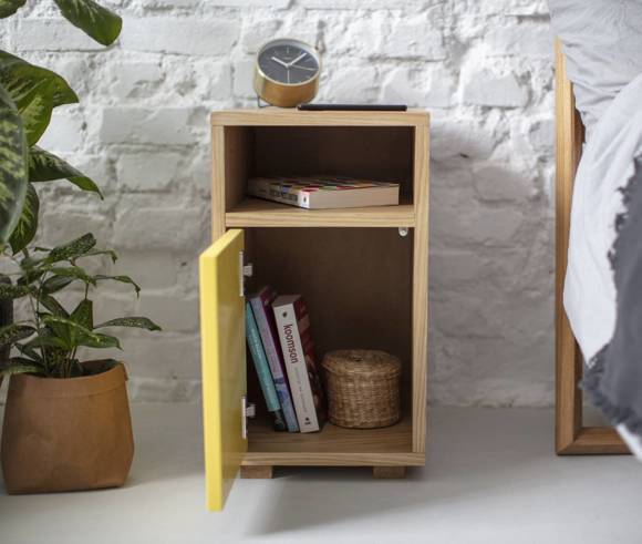 Ragaba SLIM Bedside Table W 30cm x D 40cm Brown Beige Vierteljährliche Förderung