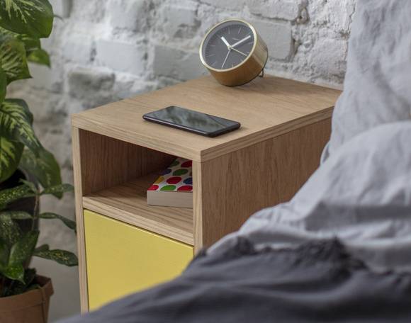 Ragaba SLIM Bedside Table W 30cm x D 40cm Brown Beige Vierteljährliche Förderung