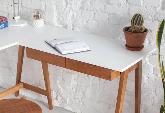 Ragaba LUKA Corner Desk W 135cm x D 85cm Sage Green Oak Left Side 50% Rabatt mit kostenlosem Versand