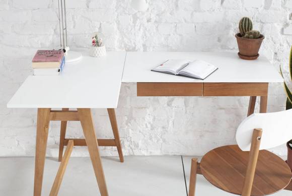 Ragaba LUKA Corner Desk W 135cm x D 85cm Sage Green Oak Left Side 50% Rabatt mit kostenlosem Versand