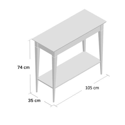 Ragaba MIMO Console Table 105x35cm Black Legs Beaver Brown Speichern exportieren