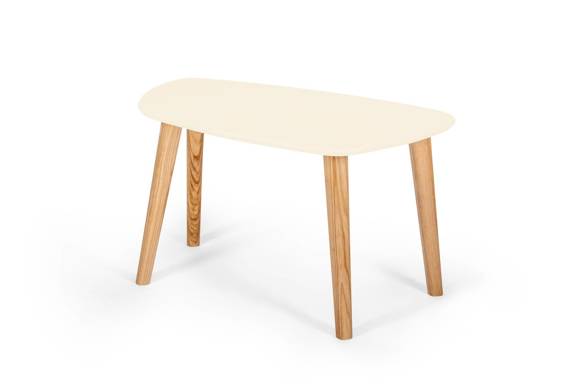 Ragaba Endocarp Coffee Table 68x41x40cm - Chalk / Ashwood