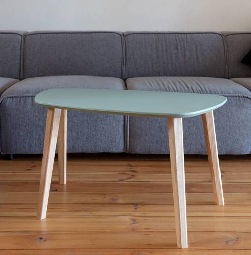 Ragaba Endocarp Coffee Table 68x41x40cm - Chalk / Ashwood Online Shopping