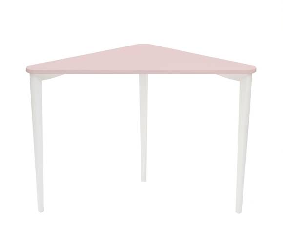 Ragaba NAJA Corner Desk W114 x L85 x H75cm White Legs Dusky Pink Preisnachlass