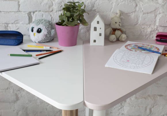 Ragaba NAJA Corner Desk W114 x L85 x H75cm Dusky Pink Black Friday