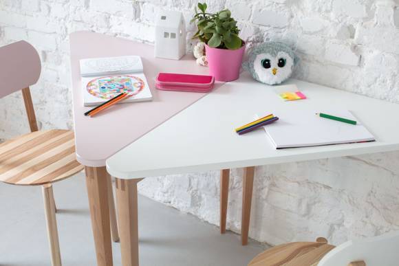 Ragaba NAJA Corner Desk W114 x L85 x H75cm Dusky Pink Black Friday