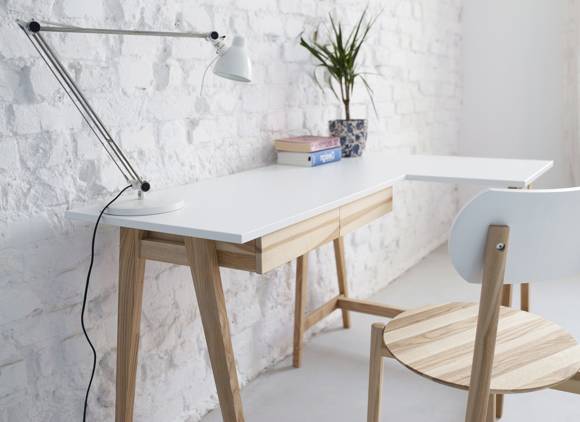Ragaba LUKA Ashwood Corner Desk W 135cm x D 85cm / White Right Side Osterangebot