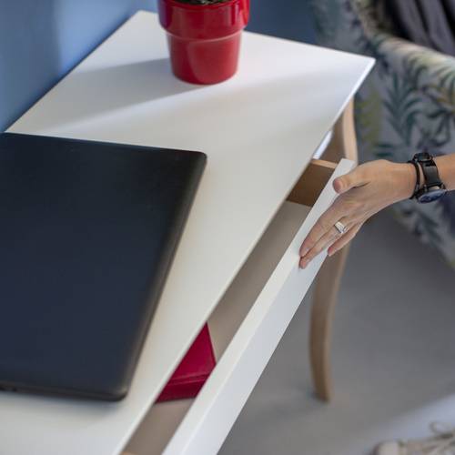Ragaba LILLO Writing Desk 105x40cm Black Legs / Petrol Blue Lagerräumung