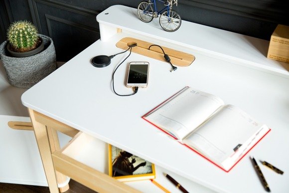Ragaba ASHME Writing Desk W 110 x D 56 x H 75cm - Ashwood/White Heißer Verkauf