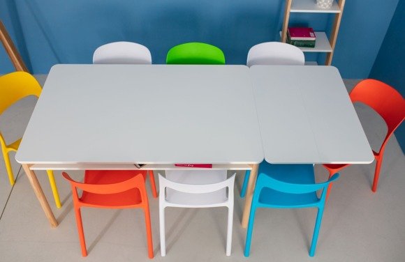 Ragaba ZEEN Extendable Table with Shelf 200x90x75cm - White Neueste Mode