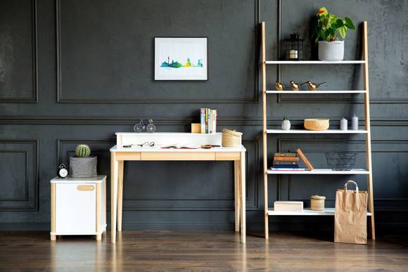 Ragaba ASHME Ladder Shelf 85x35x180cm - White Online Outlet