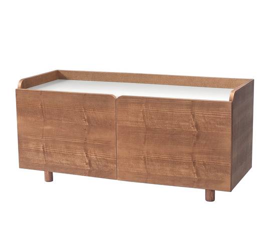 Ragaba DABI Record Player Sideboard 110cm Oak White Bestseller
