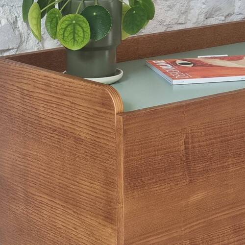Ragaba DABI Record Player Sideboard 110cm Oak White Bestseller