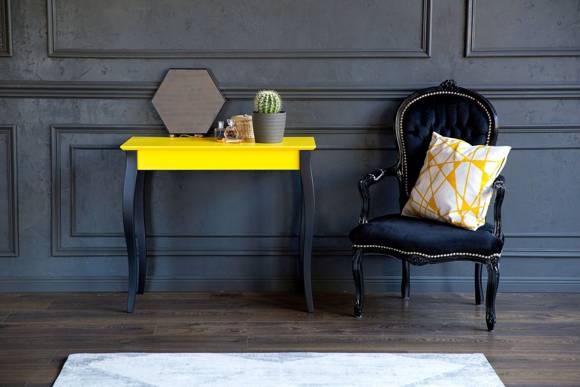 Ragaba Console LILLO 65x35cm Black Legs / Petrol Blue Super Sparpreis