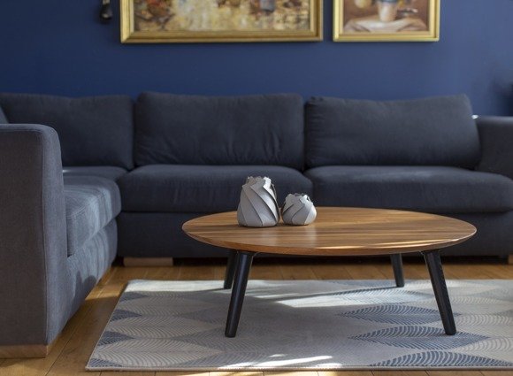 Ragaba Contrast SLICE Coffee Table 100x31cm Round Black Legs JETZT KAUFEN
