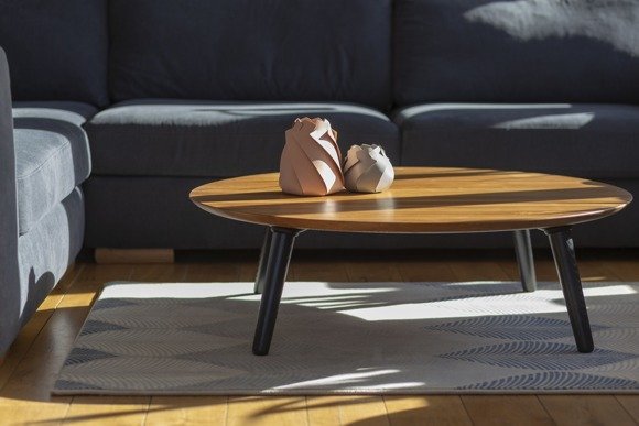 Ragaba Contrast SLICE Coffee Table 100x31cm Round Black Legs JETZT KAUFEN