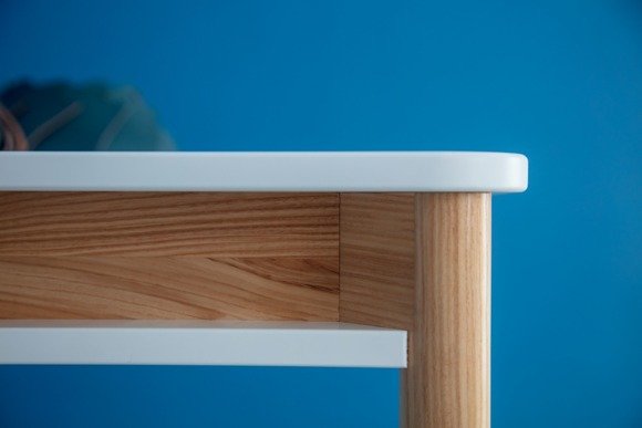 Ragaba ZEEN Dining Table with Shelf 140x90x75cm - White Riesige Rabatte