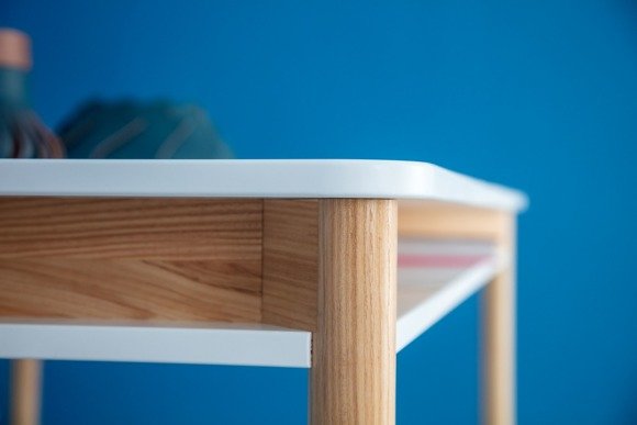 Ragaba ZEEN Dining Table with Shelf 140x90x75cm - White Riesige Rabatte