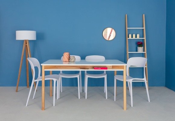Ragaba ZEEN Dining Table with Shelf 140x90x75cm - White Riesige Rabatte