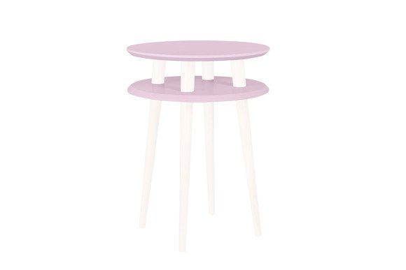 Ragaba UFO Side Table diam. 45cm x height 61cm - Dusky pink/white legs Kostenloser Versand international