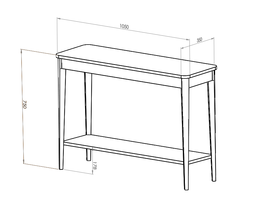 Ragaba ASHME Console Table 105x35cm - Ashwood White Speichern exportieren