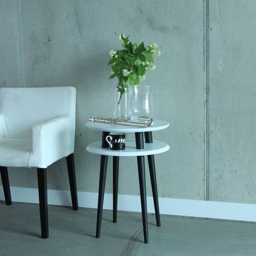 Ragaba UFO Side Table diam. 45cm x height 61cm - Dark grey/black legs zollfrei