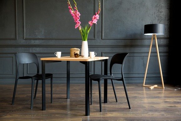 Ragaba TRIVENTI Ashwood Dining Table 80x80cm - Black Round Legs 2025
