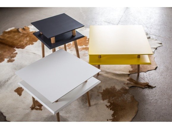 Ragaba SQUARE low Coffee Table 68x68x35cm - Dark Grey Auslauf