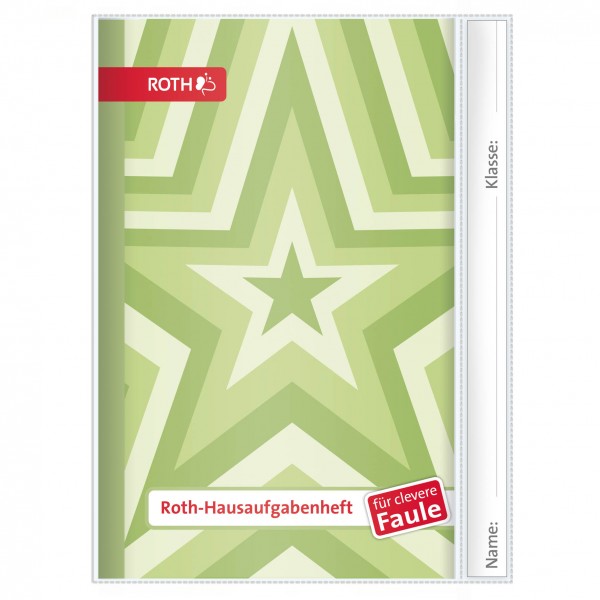 Roth Ideen Hausaufgabenheft Unicolor für clevere Faule Green Star