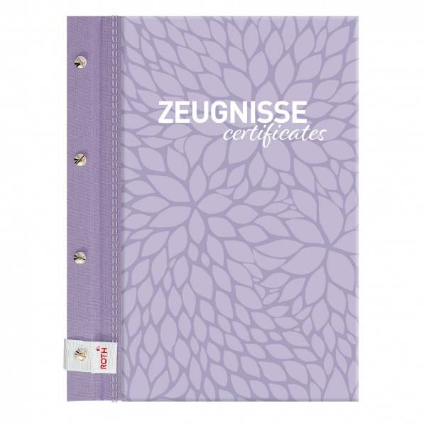 Roth Ideen Zeugnismappe Pattern mit Buchschrauben Lila Paradise