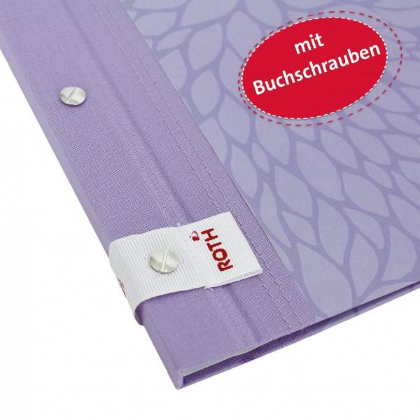 Roth Ideen Zeugnismappe Pattern mit Buchschrauben Lila Paradise Online