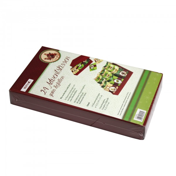Roth Ideen 24 Adventskissen mit 24 Kissenverpackungen, stehend in Box Fabrikverkauf
