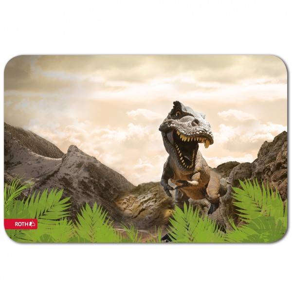 Roth Ideen Schreibtischunterlage, 59x39 cm, mit Anti-Rutsch-Beschichtung, Tyrannosaurus