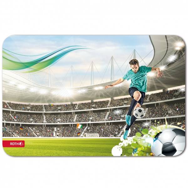 Roth Ideen Schreibtischunterlage, 59x39 cm, mit Anti-Rutsch-Beschichtung, Fußballstar