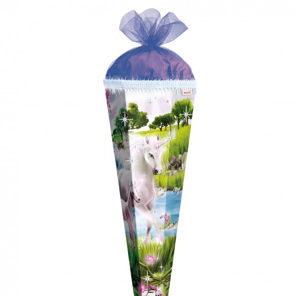 Roth Ideen Schultüte groß 85cm, Einhorn mit Fohlen mit Glitter Letzte 2 Tage