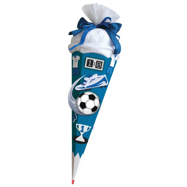 Roth Ideen Bastelset Schultüte groß 68cm, Soccer blau Große Rabatte