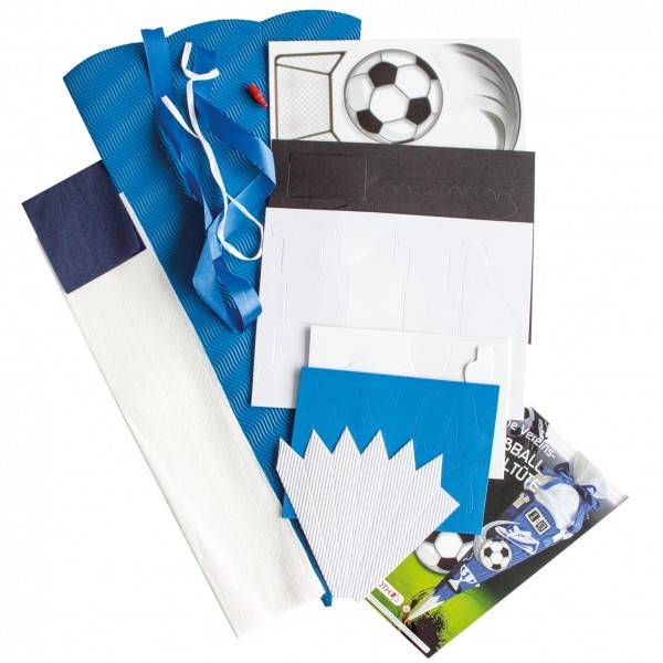 Roth Ideen Bastelset Schultüte groß 68cm, Soccer blau Große Rabatte