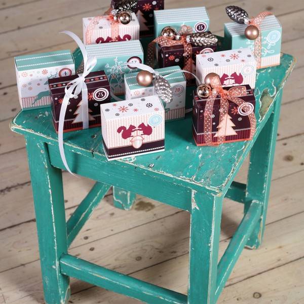 Roth Ideen 24 Adventsboxen "Winterwald" mit 24 Boxen und Zahlenetiketten 1-24 JETZT KAUFEN