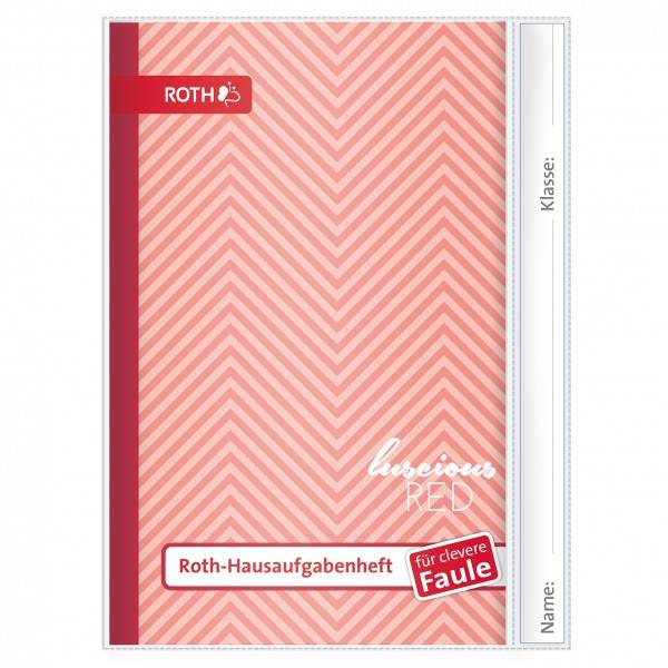 Roth Ideen Hausaufgabenheft Unicolor für clevere Faule Luscius Red