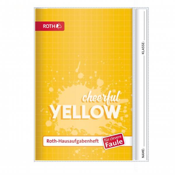 Roth Ideen Hausaufgabenheft Unicolor für clevere Faule Splash Yellow Kostenloser Versand international