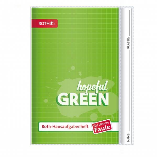 Roth Ideen Hausaufgabenheft Unicolor für clevere Faule Splash Green