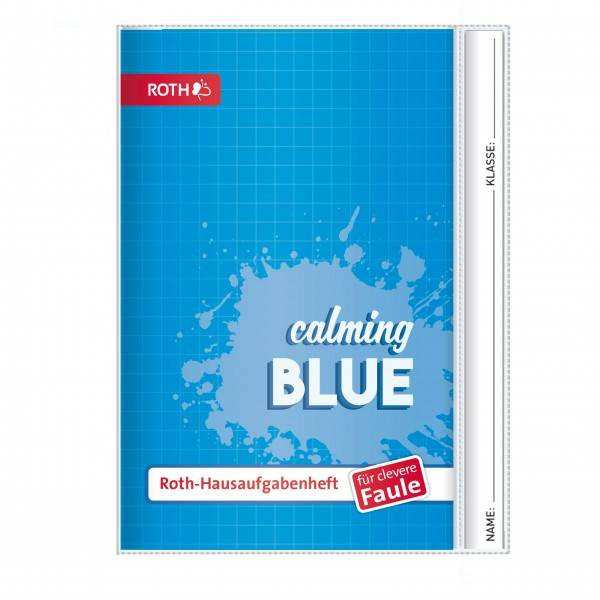 Roth Ideen Hausaufgabenheft Unicolor für clevere Faule Splash Blue Begrenzt auf 3 Tage