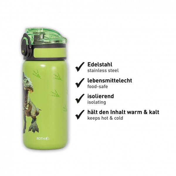 Roth Ideen Trinkflasche Tyrannosaurus mit Easy-Trinkverschluss Kostenloser Versand