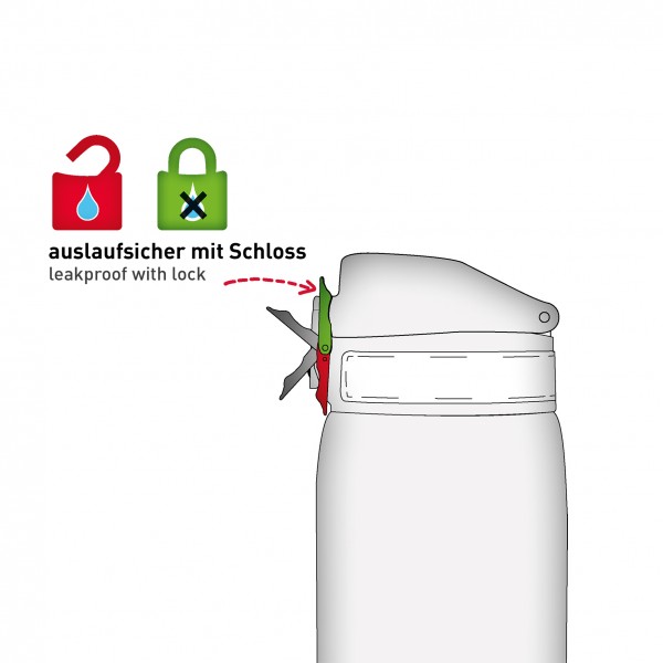 Roth Ideen Trinkflasche Tyrannosaurus mit Easy-Trinkverschluss Kostenloser Versand