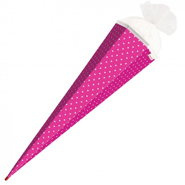 Roth Ideen Basteltüte groß 85cm, Knallpink mit weißen Herzen Begrenztes Angebot