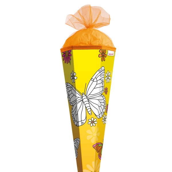 Roth Ideen Scribble-Schultüte zum Ausmalen Schmetterling 85cm Valentinstagsangebot