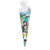 Roth Ideen Geschenk Schultüte klein 50cm, Fußballstar eckig Nur noch ein Tag übrig