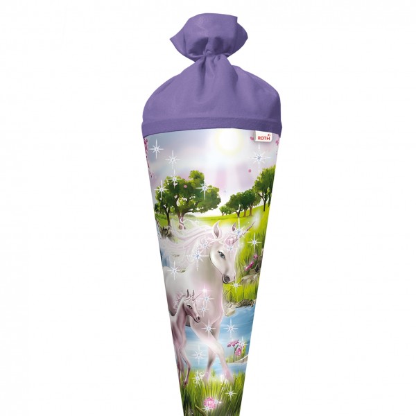 Roth Ideen Schultüte groß 70cm, Einhorn mit Fohlen mit Glitter Clearance-Verkauf